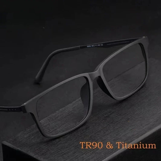 Super Light Rubber Titanium Glasses – Square Prescription Frame Unisex