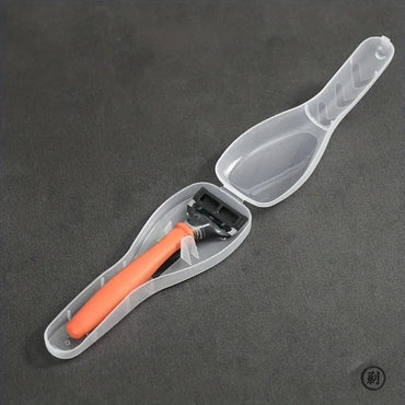 Transparent Dustproof Razor Travel Case — Cartridge Storage & Shaving Organizer for Men