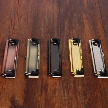 2PCS Metal Clipboard Clip File Folder Clips Binder Clips with Screws Paper Storage Organizer School Supplies Office Stationary