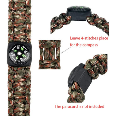 4-Pack Mini Belt Buckle Compass - Portable Button Compass for Paracord Bracelets, Watch Bands & Survival Kits