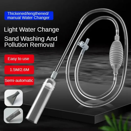 Aquarium Siphon Gravel Vacuum – Fish Tank Water Changer & Semi-Automatic Pump