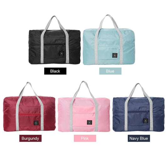 Solid Color Waterproof Foldable Travel Bag Lightweight Large Capacity Luggage Tote 18.9×12.6×6.3 in (48×32×16 cm)