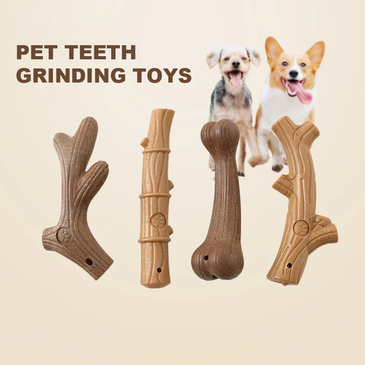Dog Dental Chew Toy - Interactive Bamboo Bone for Teeth Cleaning, Breath Freshening & Durable Chew Training