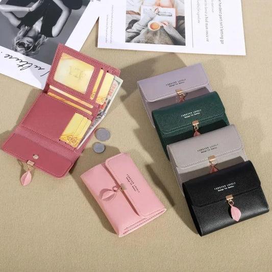 Compact Tri-Fold Women's Wallet - Small Coin Purse & Card Holder 11 x 8.5 x 2 cm (4.3 x 3.3 x 0.8 in)
