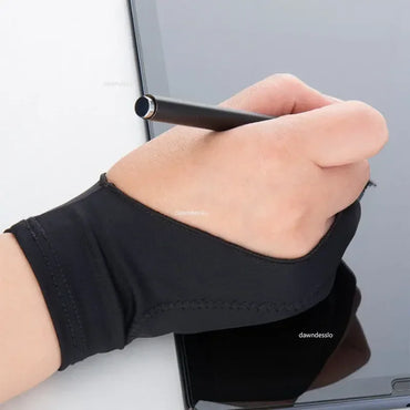 Two-Finger Anti-Touch Drawing Gloves for Tablets – Anti-Fouling Artist Screen Touch Gloves