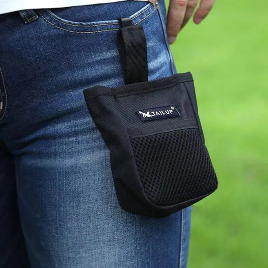 Dog Treat Pouch Waist Bag Hands-Free Training Snack Bag with Mesh Pocket