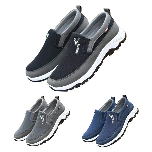 Men's Orthopedic Breathable Slip-On Travel Shoes Non-Slip Comfortable Walking and Hiking Sneakers