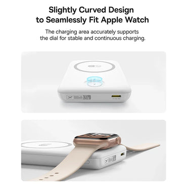Magnetic 10,000mAh Power Bank — 27W Fast Charge & 15W Wireless Charger for iPhone, Apple Watch, AirPods, Samsung, Xiaomi