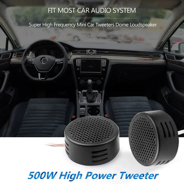 2-Pack 500W Car Tweeter Speakers High-Efficiency Dome Tweeters for Car Audio Systems