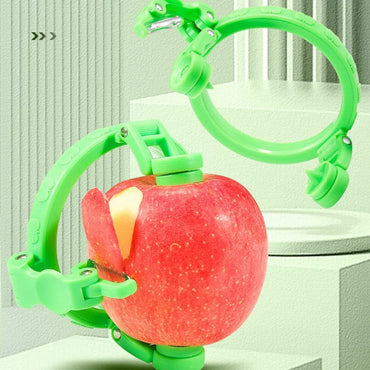 Handheld Rotating Fruit Slicer Spiralizer – Ergonomic Apple & Pear Peeler Kitchen Gadget