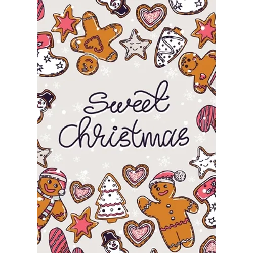 Merry Christmas Coloring Card: Cheaper and More Useful than a Card! (Sweet Christmas; Christmas Cookies; Gingerbread) Medium A5 - 5.83X8.27 - Paperback