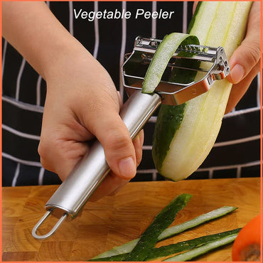 Stainless Steel Double-Head Vegetable Peeler - Multi-Function Fruit & Melon Peeler