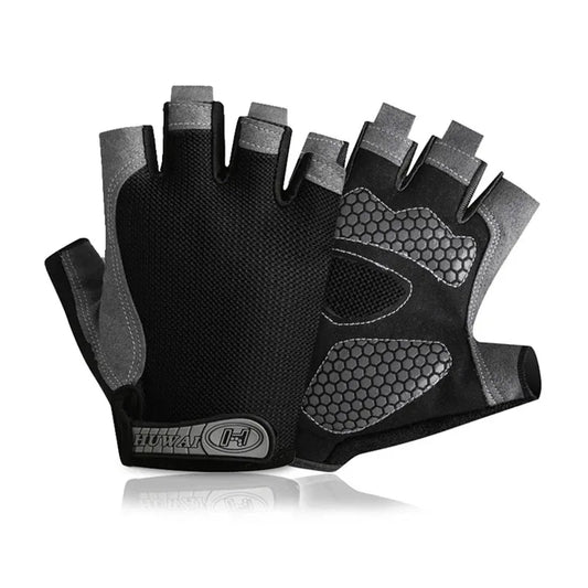 Fingerless Gym Gloves for Men & Women – Anti-Slip Breathable Workout Gloves for Cycling & Weightlifting