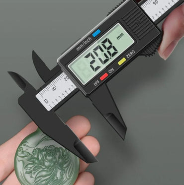 Digital Caliper 0-150 mm (0-6 in) Carbon Fiber Composite Electronic Vernier Caliper 0.01 mm Precision
