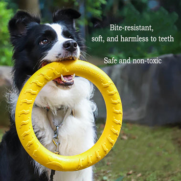 EVA Dog Toys 4-Pack - Durable Flying Disc, Ball and Tug Rope Set for Puppies and Adult Dogs | Chew-Proof Teeth Cleaning