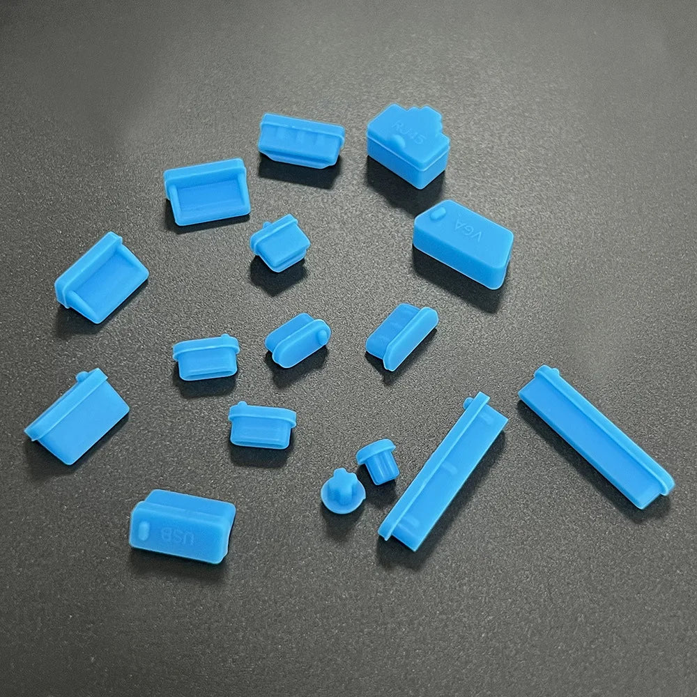 16-Piece Universal Silicone Dustproof Plugs for Laptop & Notebook Ports, USB Port Protectors