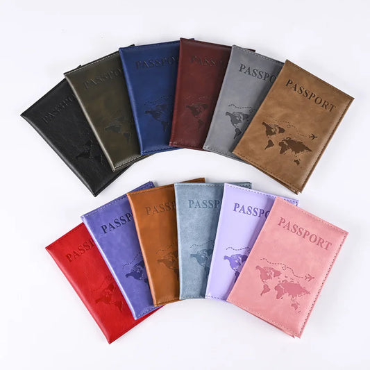 Colorful PU Passport Holder - Travel Passport Cover with ID & Card Slots