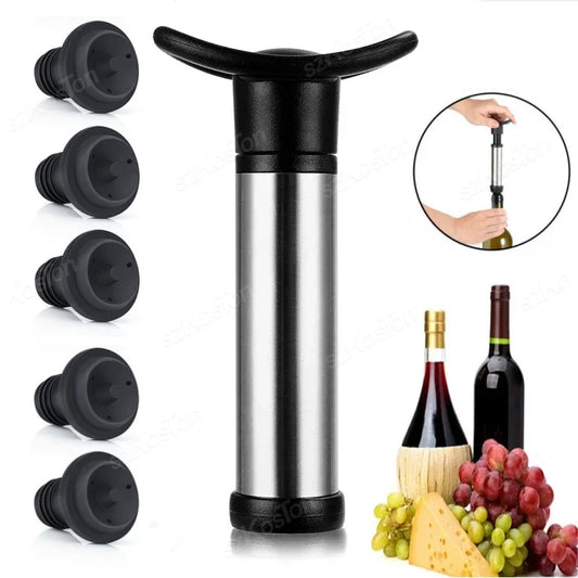 Wine Vacuum Stopper – Black Silicone Rubber Wine Saver Bottle Stopper, Fits 20–25 mm (0.79–0.98 in)