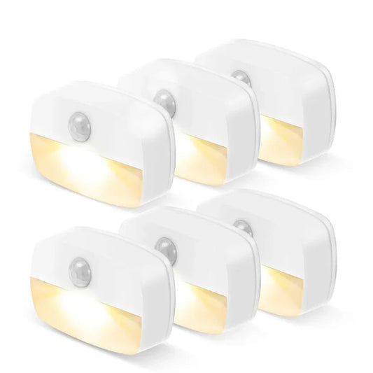 LED Motion Sensor Night Light - Auto On/Off PIR Under-Cabinet & Closet Light, Battery Powered (3x AAA), Cool/Warm White