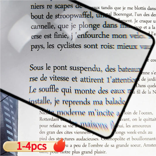 3X Ultra-Thin Full-Page Magnifier Sheet 180 x 120 mm (7.08 x 4.72 in) Book Page Reading Loupe