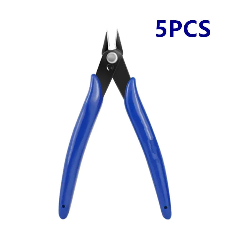 Diagonal Pliers Side Cutting Nippers Wire Cutter 125mm (4.92 in) - Pack of 1/5/10 for Electronics, Jewelry and Model Making
