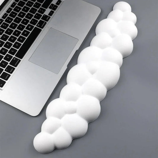 Cloud Wrist Rest for Keyboard & Mouse - Ergonomic Anti-Slip PU Fabric Palm Support, Long (430x110mm/16.93x4.33in) & Short (150x90mm/5.91x3.54in)