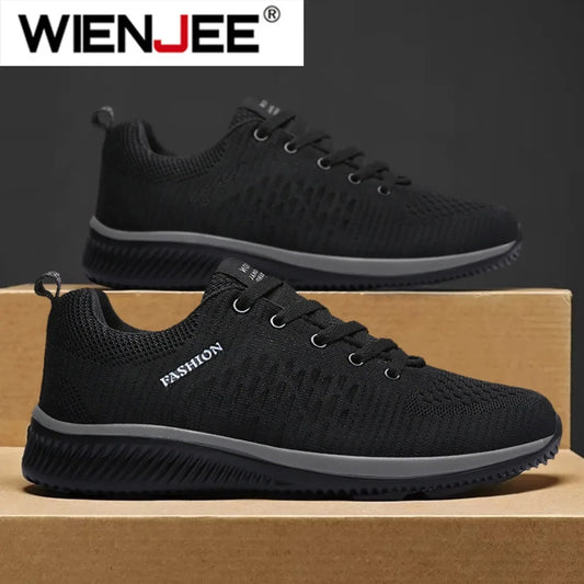 Men's Knit Running & Walking Sneakers – Breathable Athletic Casual Shoes, Large Sizes EU 36–48