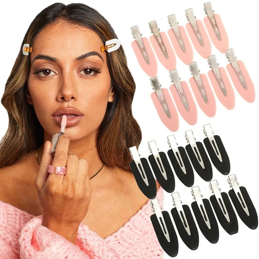 10-Pack No-Bend Seamless Hair Clips Side Bangs Barrettes for Makeup & Face Washing Women’s Styling Hairpins