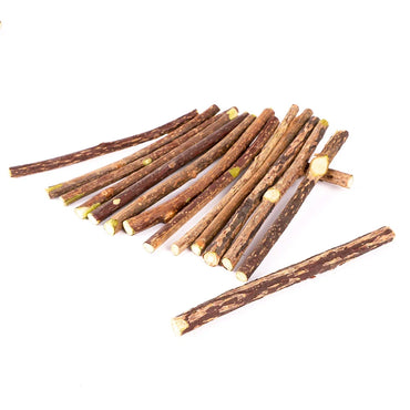 Silvervine Cat Chew Sticks – Natural Wood Polygonum Catnip Molar Chew Toys for Cats & Kittens, 10/15/20-Pack