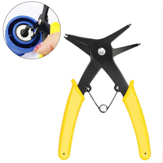 Dual-Purpose Internal External Circlip Pliers Spring-Loaded 2-in-1 Snap Ring Tool for 10–40 mm (0.39–1.57 in) Circlips