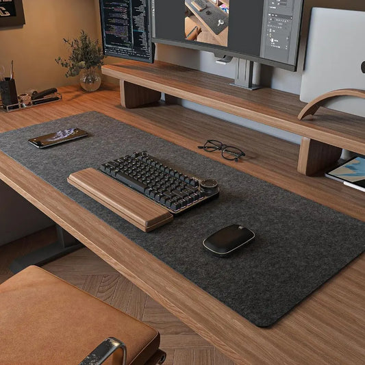 Wool Felt Desk Mat — Non-Slip Keyboard & Mouse Pad for Gaming & Office, Multiple Sizes (26×21–90×40 cm | 10.2×8.3–35.4×15.7 in)