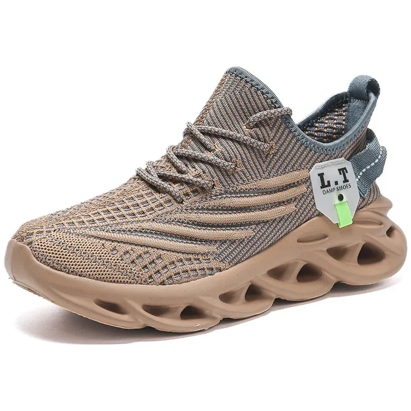 Lightweight Breathable Running Sneakers - Black Casual Jogging Shoes for Men & Women, Shock-Absorption Outdoor Trainers