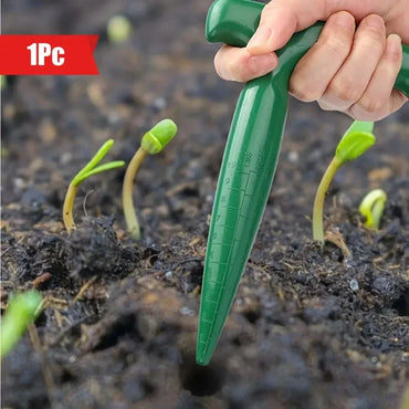 Handheld Garden Hole Puncher with Clear Scale and Seed Dispenser - Lightweight Planting Tool for Seeds and Bulbs