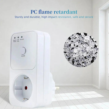 Refrigerator Voltage Protector 220V EU Plug — Automatic Surge Protector & Voltage Stabilizer Relay Socket for Home Appliances