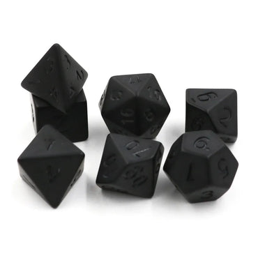 7 Pcs/set Scrubs Pure Black Digital Dice Board Gameaccessories