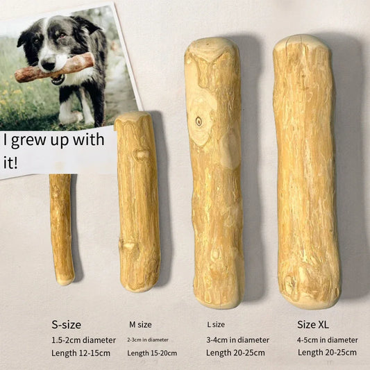 Coffee Wood Dog Chew Toy – Natural Wooden Chew Stick for Dental Health and Teething, Puppies & Adult Dogs