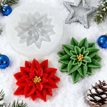 Holly Leaf & Berry Silicone Mold for Christmas – DIY Candle, Resin, Soap & Chocolate Mold
