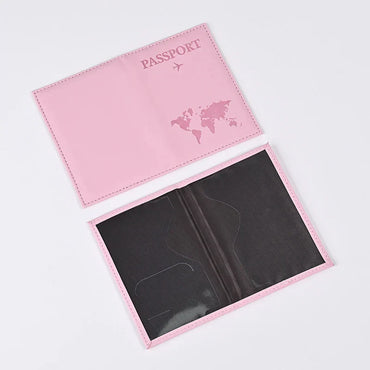 PU Leather Passport Holder, Waterproof Travel Passport Cover with Card Slots, Unisex Marble Pattern