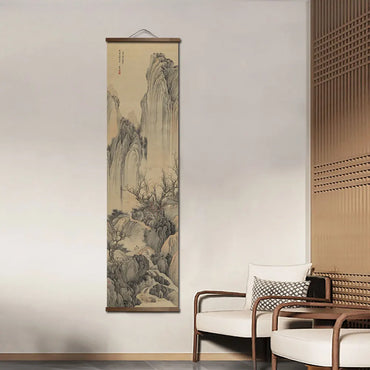 Chinese Traditional Landscape Canvas Scroll – Classic Wall Art