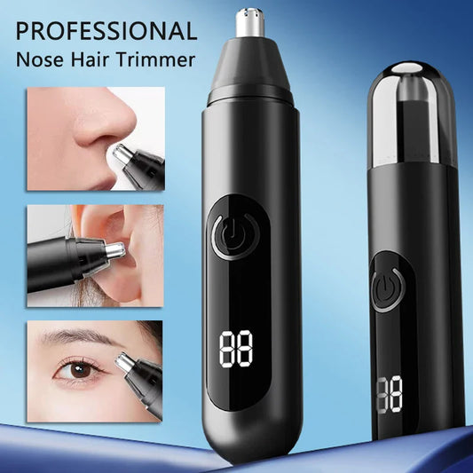 USB Rechargeable Nose & Ear Hair Trimmer for Men Portable Cordless Groomer