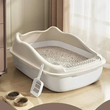 High-Sided Cat Litter Box — Anti-Splash Kitty Sandbox with Side Entry (14.5 x 11.5 x 6.3 in / 36.9 x 29.3 x 16 cm)
