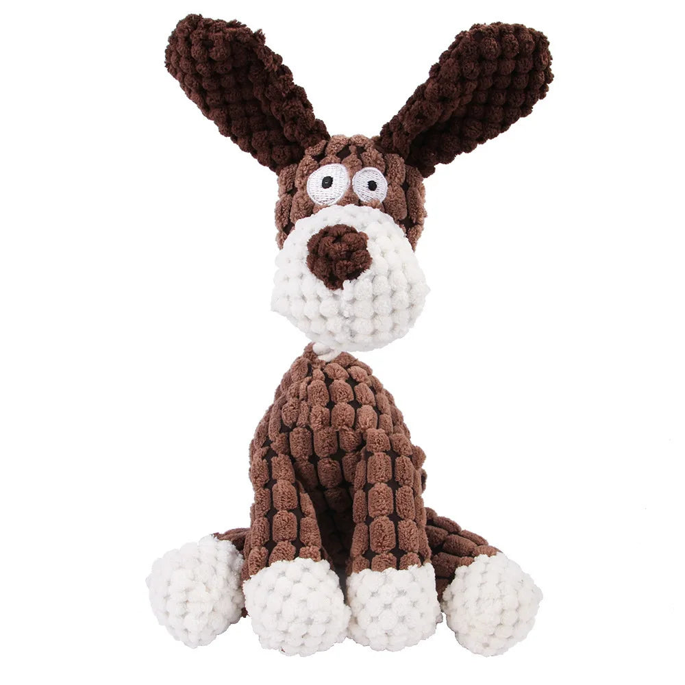 Cute Dog Toys for Small Large Dogs Animal Plush Dog Squeaky Toy Puppy Chew Toys Bite Resistant Pet Toy For Dogs Squeaker