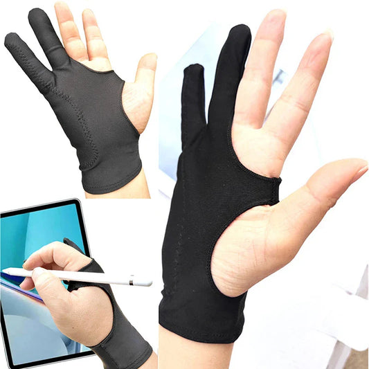 Two-Finger Drawing Glove — Anti-Fouling Anti-Touch Artist Glove for Graphics Tablet & iPad (Left or Right Hand)