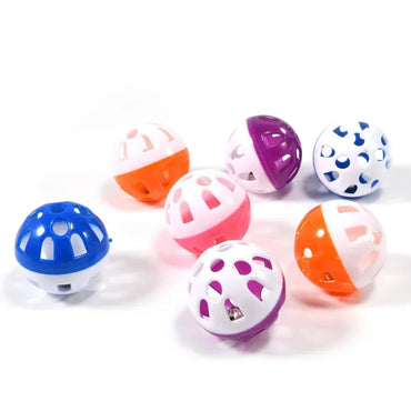 10-Pack Colorful Hollow Rolling Bell Balls for Birds – 1.49 in (3.8 cm) Parrot, Parakeet & Cockatiel Chew Cage Toy