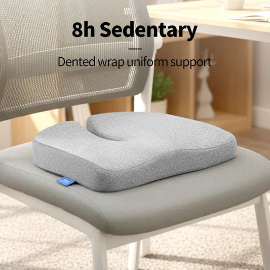 Orthopedic Memory Foam Coccyx Cushion for Tailbone & Sciatica Relief - Non-Slip Seat Pad for Office Chair and Car
