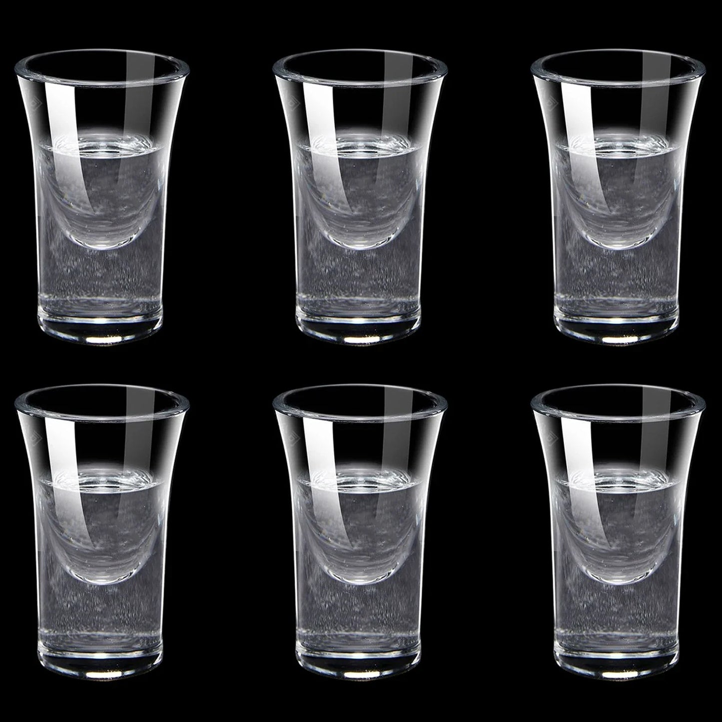 6-Pack Mini Stemmed Shot Glasses Assorted 10/15/25 ml (0.34/0.51/0.85 oz) Clear Mini Wine Cups for Liquor, Sake & Parties
