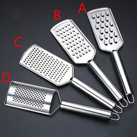 Stainless Steel Handheld Cheese Grater - Multi-Purpose Food Grater for Chocolate, Butter, Fruit & Vegetables