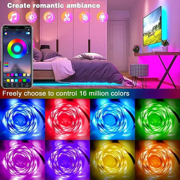 USB RGB LED Strip Lights 5050 SMD — App & Remote Control, Flexible 5V USB Tape Lights (1–15 m / 3.3–49.2 ft) for TV Backlight, Room & Party