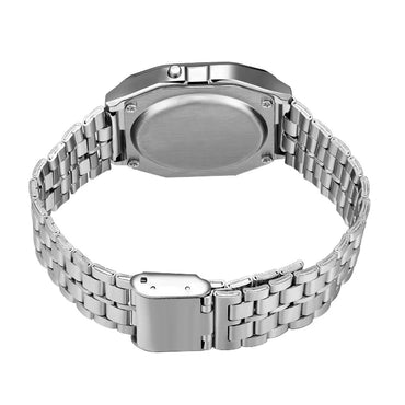 LED Digital Metal Alloy Band Watch for Men & Women — 33mm (1.3in) Dial, Quartz Multi-Function Business Casual Watch