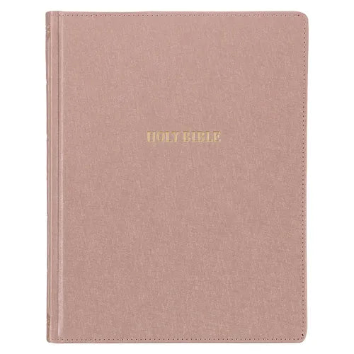 KJV Holy Bible, Large Print Note-Taking Bible, Faux Leather Hardcover - King James Version, Pearlescent Mauve - Leather